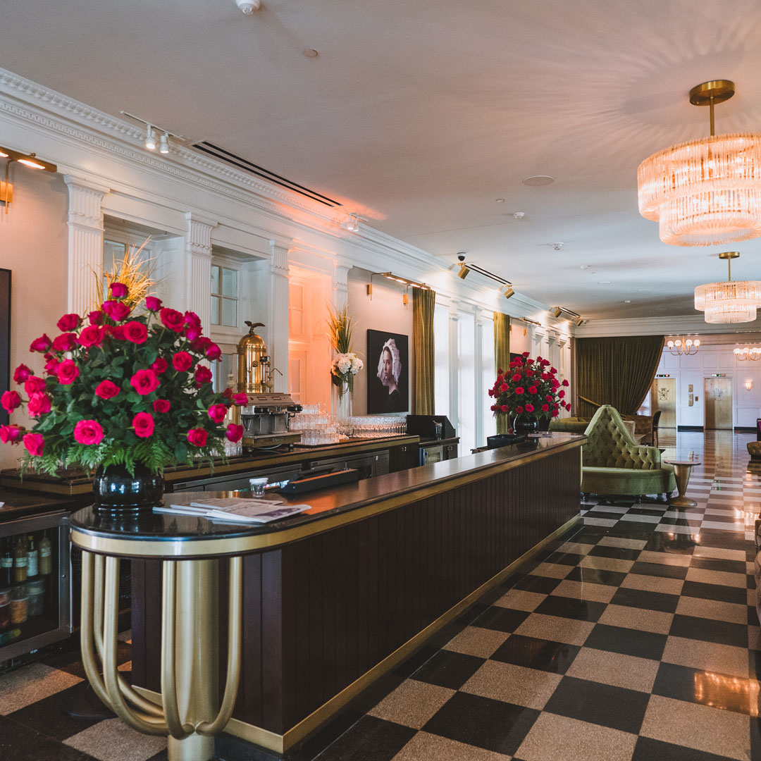 The interior bar inside The Raleigh Room
