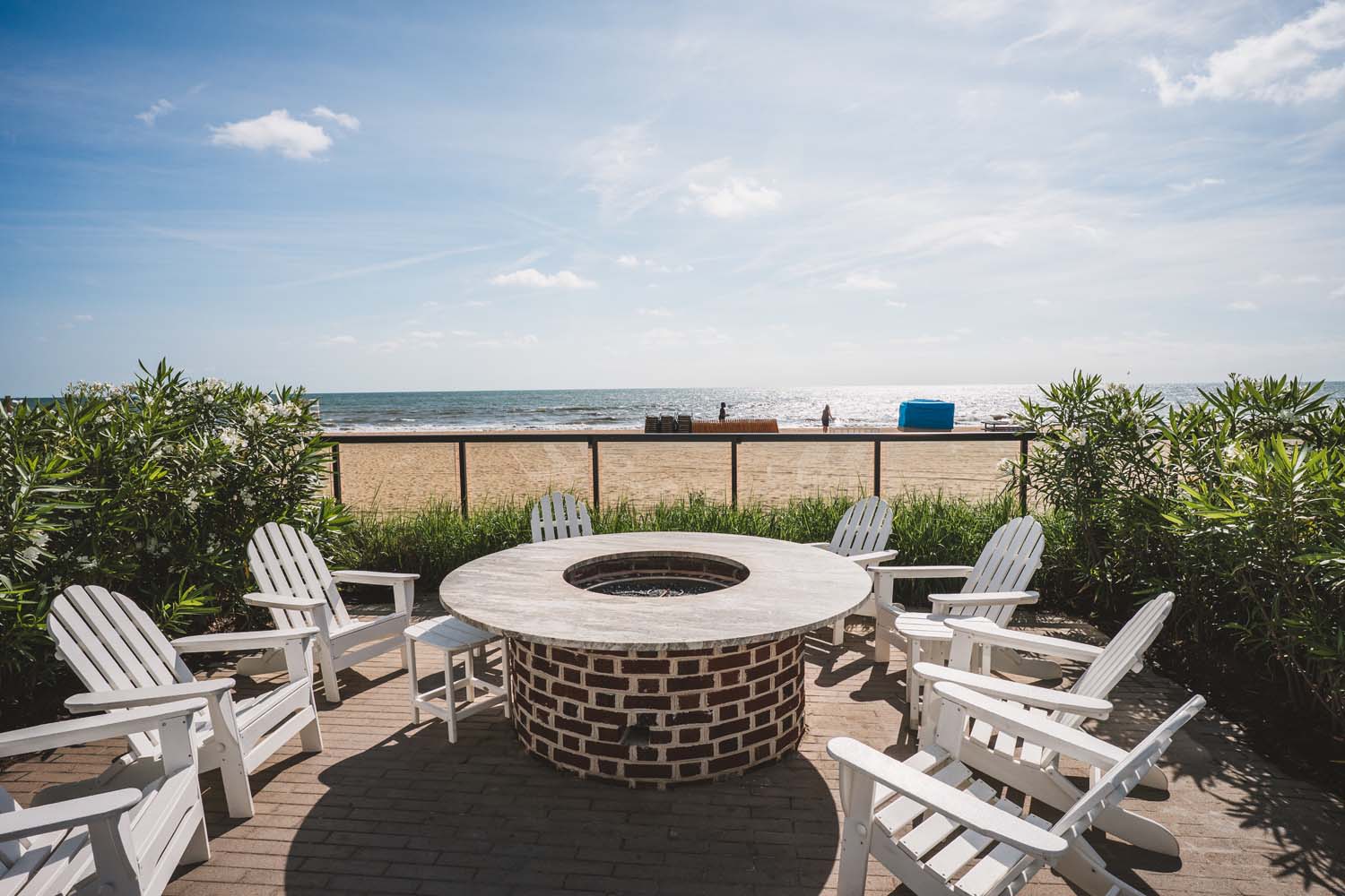 The beachfront at the Cavalier Resort Virginia Beach
