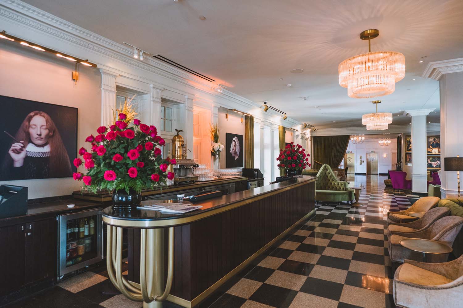 The interior bar inside The Raleigh Room restaurant