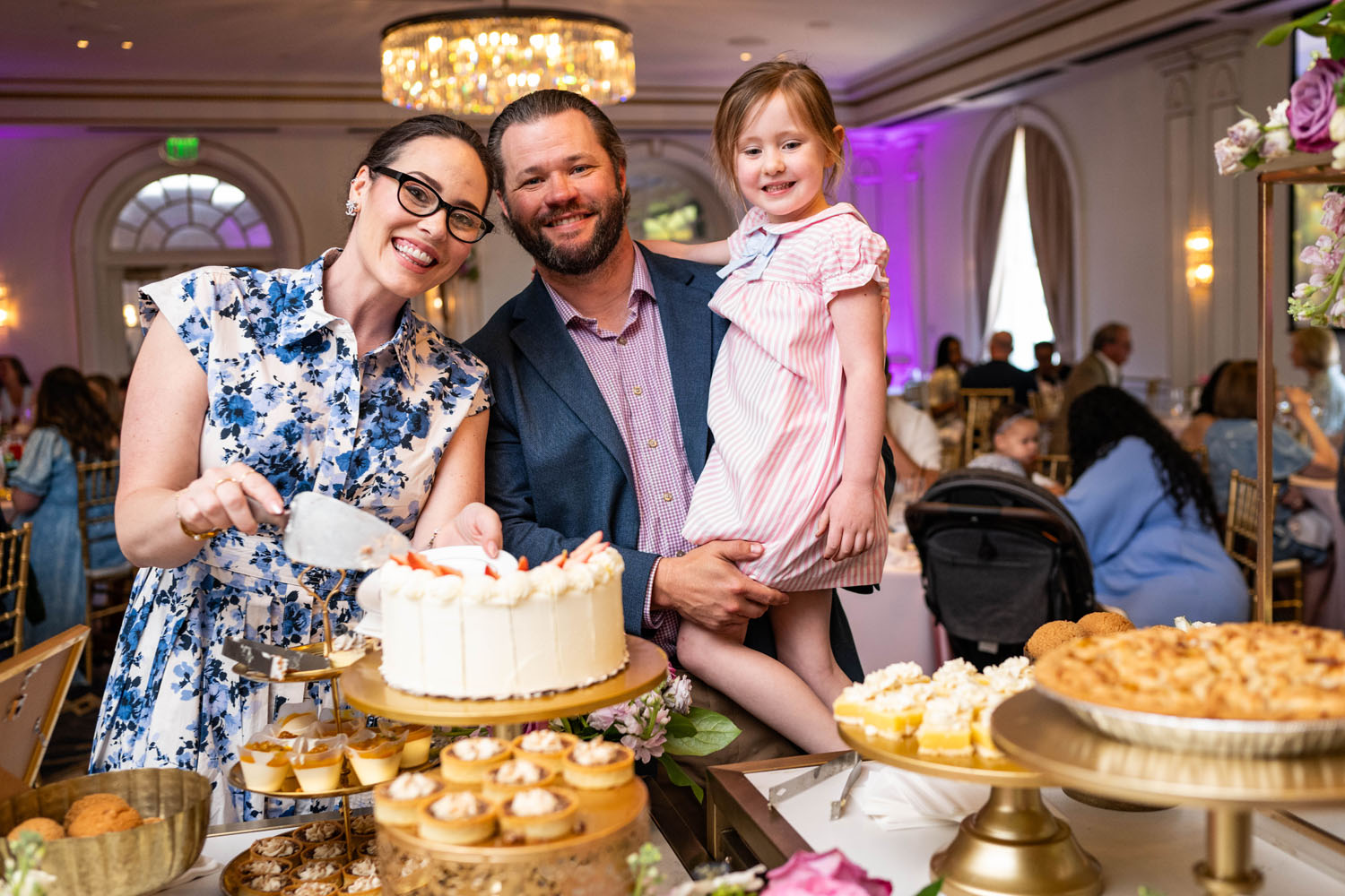 A family enjoying Mother's Day at the Cavalier Crystal Ballroom